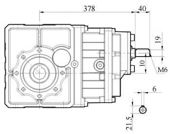 Мотор-редуктор КМ110C без фланца