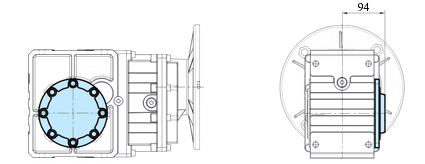 Размеры крышки редуктора